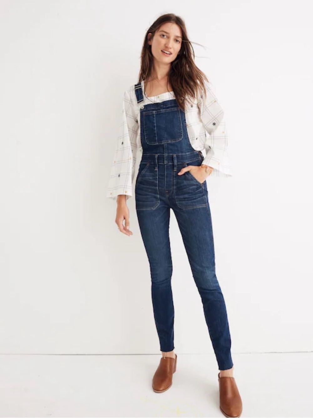 Madewell Dark Blue Denim skinny Overalls - Women Eco-Edition
